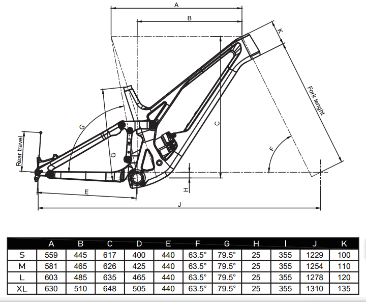 M031 ENDURO SUSPENSION CARBON FRAME